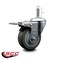 Service Caster 4'' Gray Poly Wheel Swivel 7/16'' Stem Caster with Total Lock Brake SCC-GRTTL20S414-PPUB-716138 - alternate 4